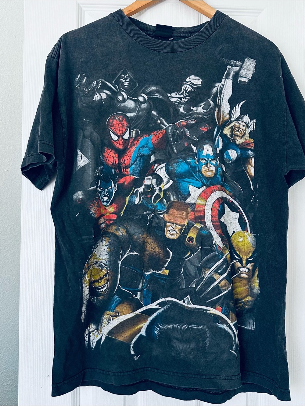 Y Vintage Marvel Mad Engine Spider-Man Faded T-Shirt, Size L